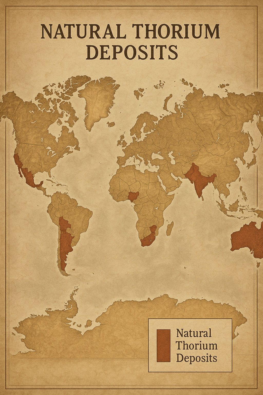 World Thorium distribution map